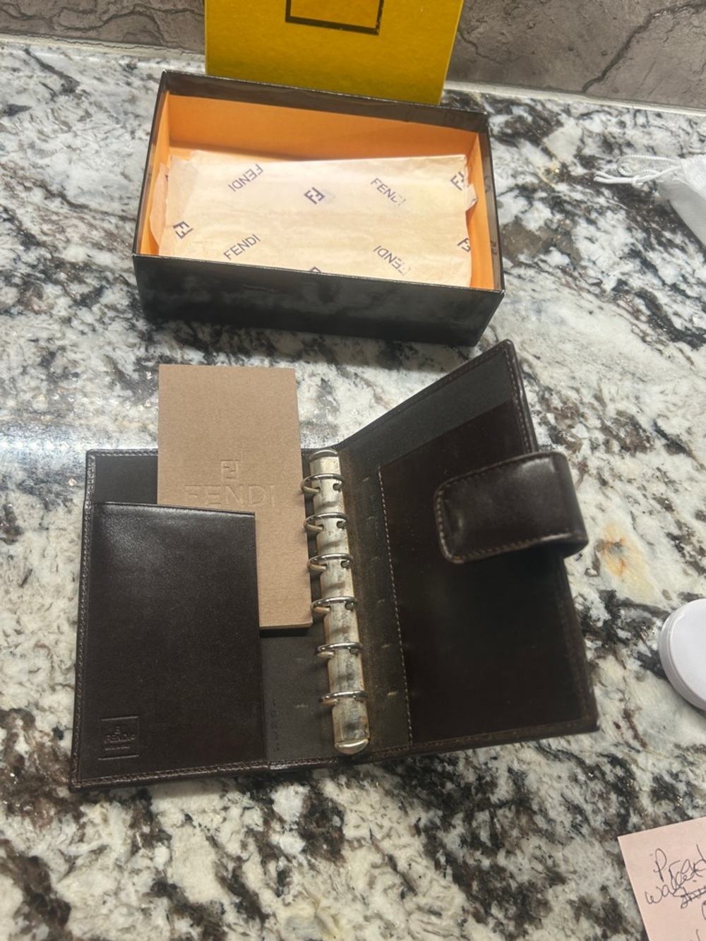 Fendi Zucca Canvas Agenda Wallet with note pad and box - Picture 7 of 7